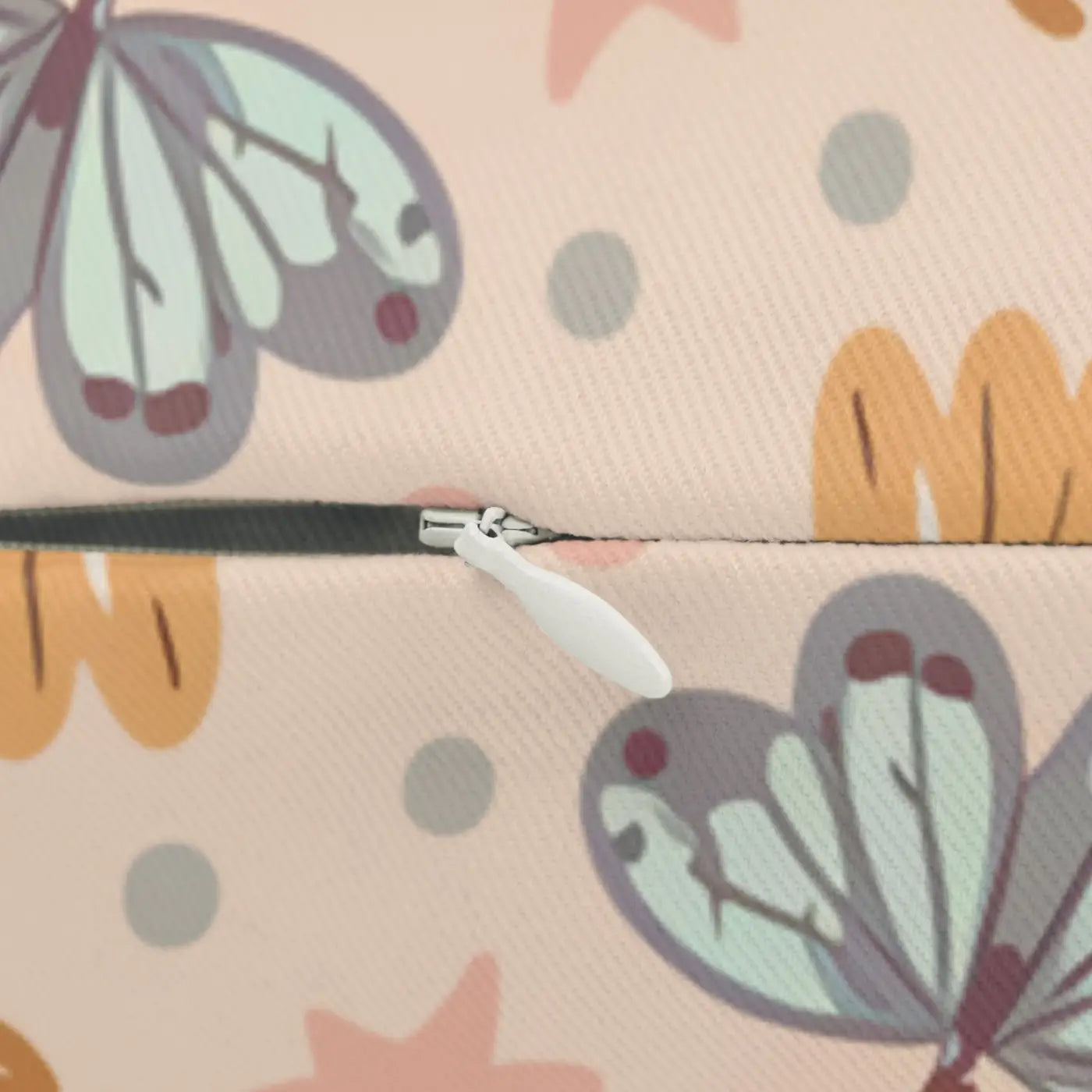 Butterflies and Flowers Lumbar Pillow - Spun Polyester - DipaliZ