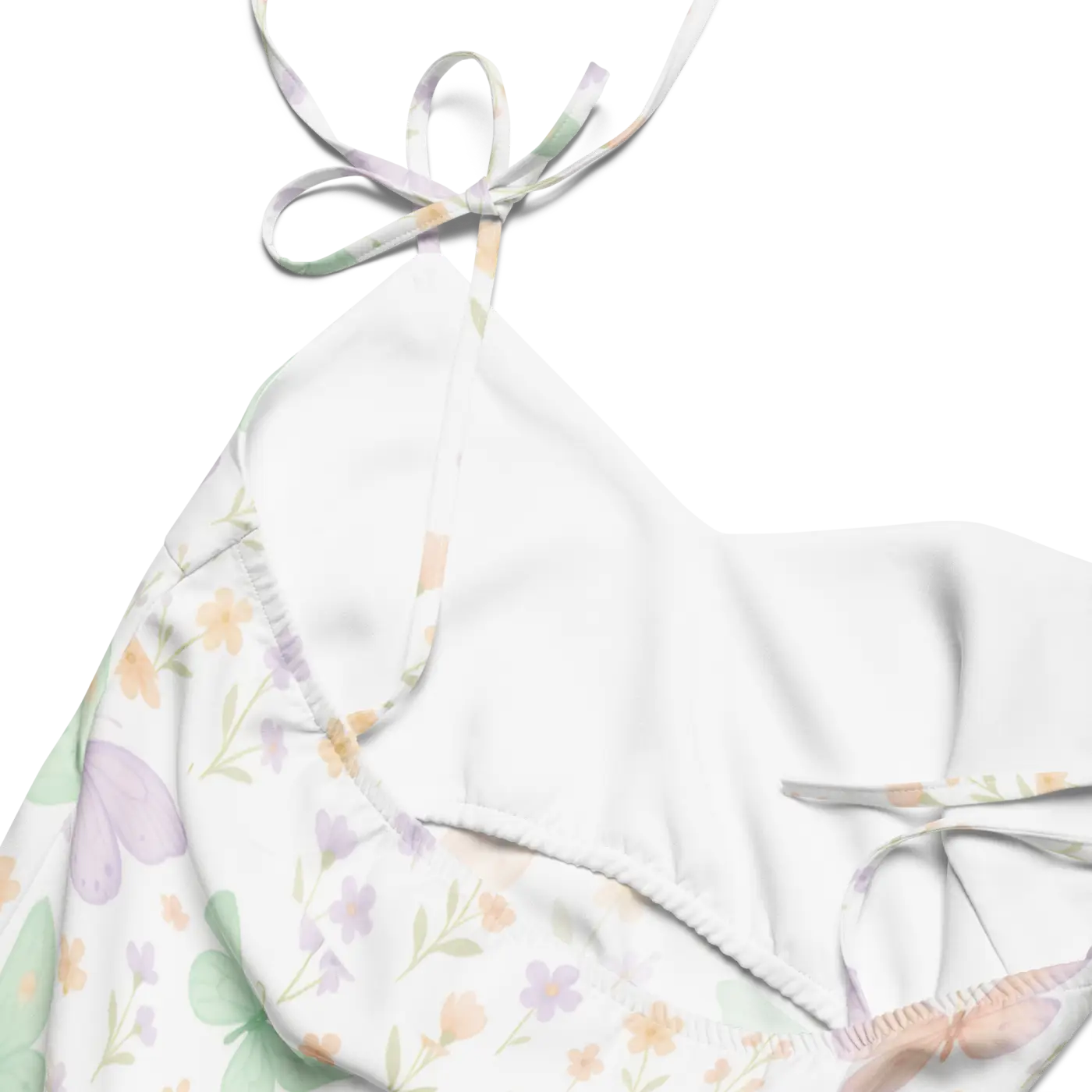 Butterflies Pattern Midi Dress - Built-In Bra Support - DipaliZ