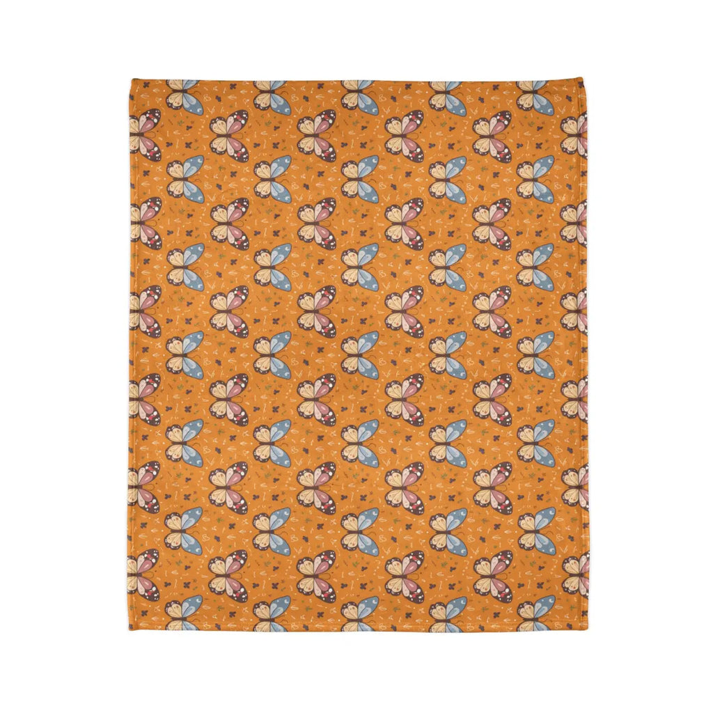 Soft Polyester Blanket - Butterfly Design Minky - DipaliZ