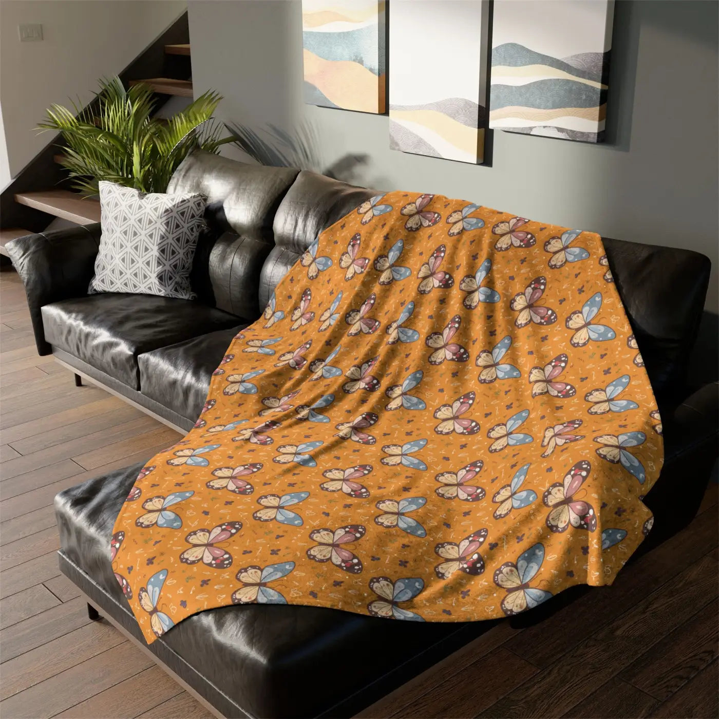 Soft Polyester Blanket - Butterfly Design Minky - DipaliZ