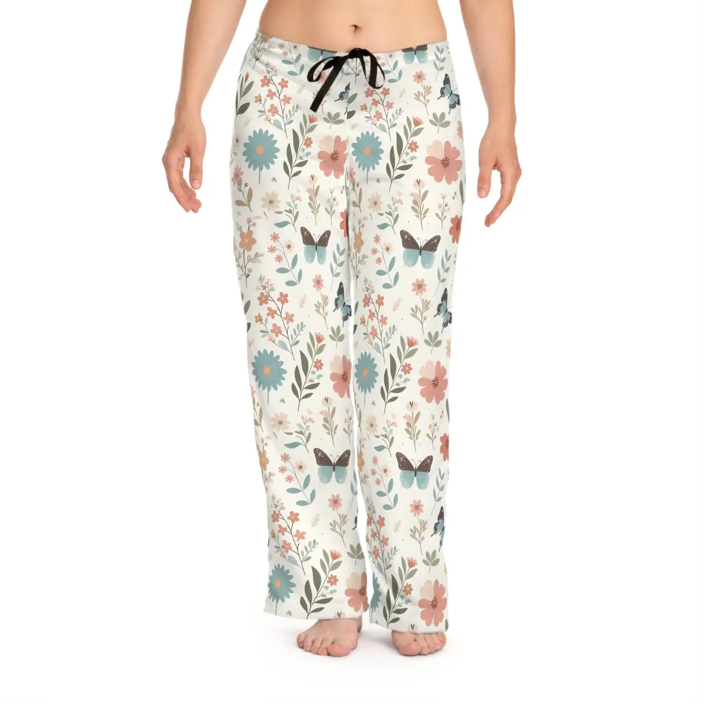 Chic Butterflies Pajama Pants - All-Over Butterfly Prints - DipaliZ