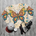 Vibrant Butterfly Unisex Sweatshirt - Custom Cut Crew Neck - DipaliZ