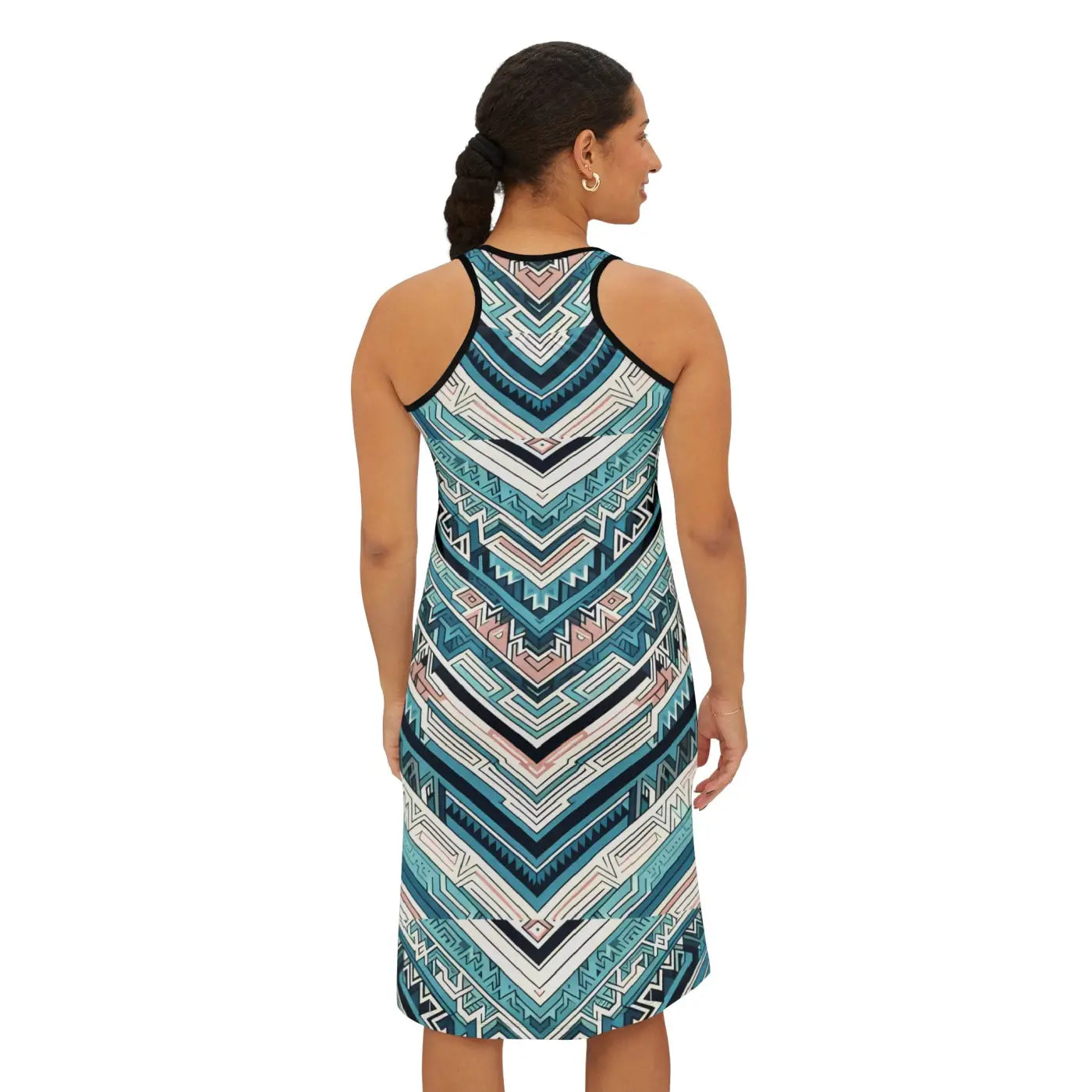Cut Racerback Dress - Vibrant Colors Everyday Wear - DipaliZ