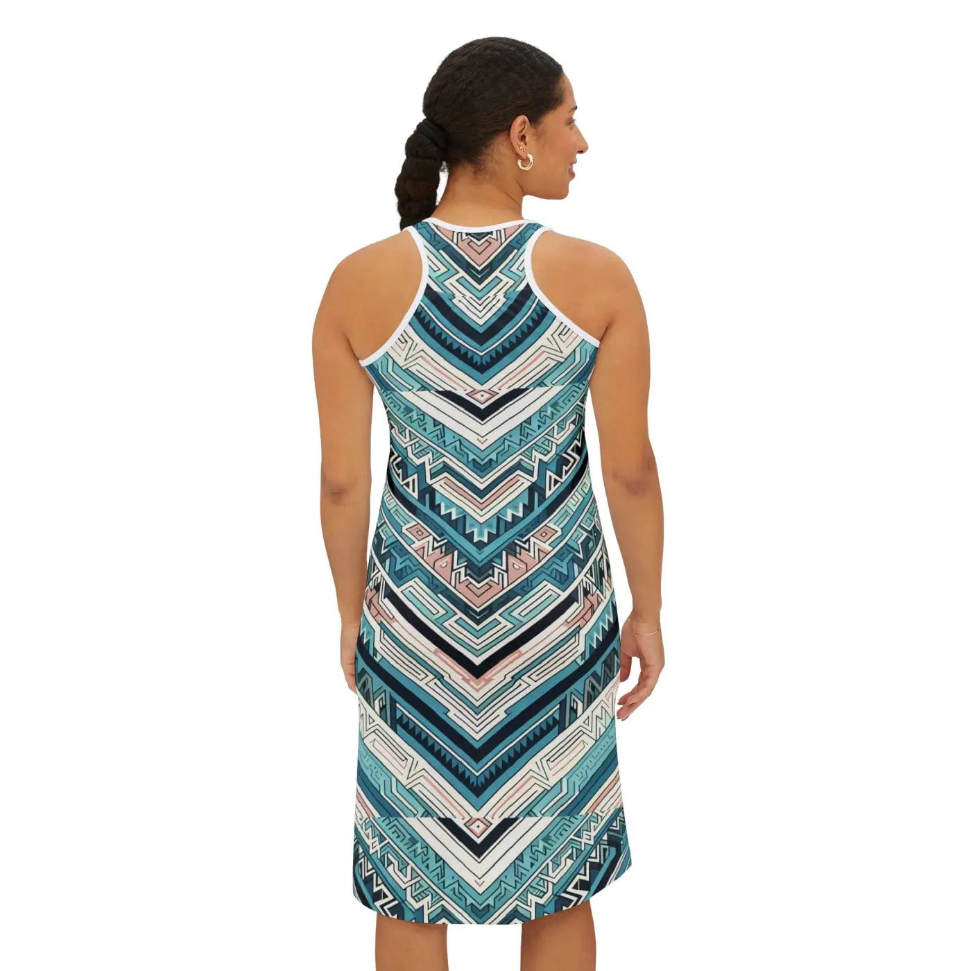Cut Racerback Dress - Vibrant Colors Everyday Wear - DipaliZ
