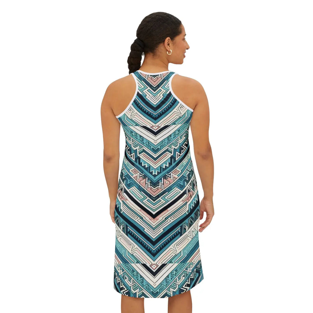Cut Racerback Dress - Vibrant Colors Everyday Wear - DipaliZ