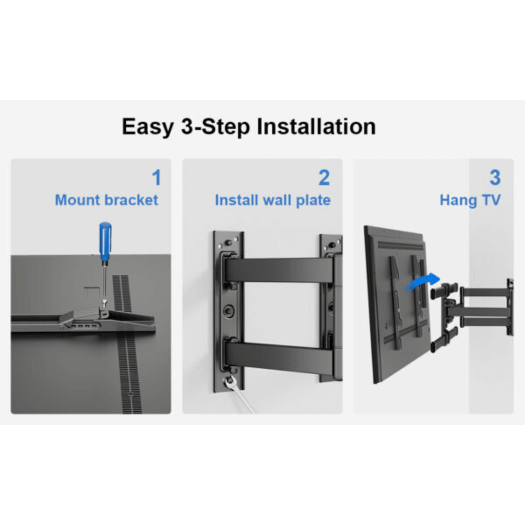 ErgoAV Corner Mount for TVs 40" to 65"