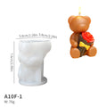 Rose Love Bear Candle Mould Diy Easter