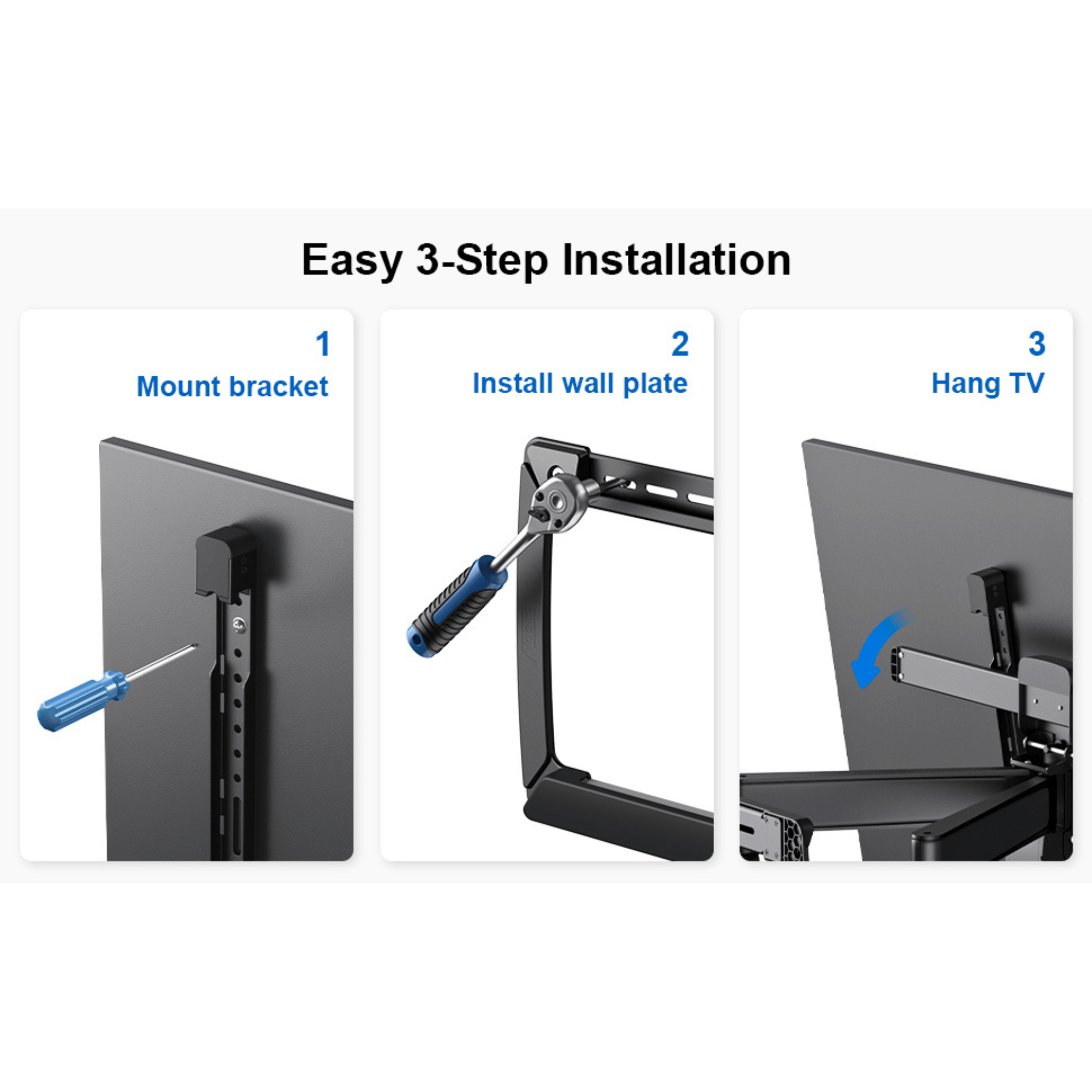 ErgoAV Motion Mount with Dual Arms and IsoTILT Technology for TVs 42" to 90"