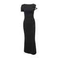 European And American Style Temperament High Waist Slim Fit Slimming Short Sleeve Hot Girl Dress