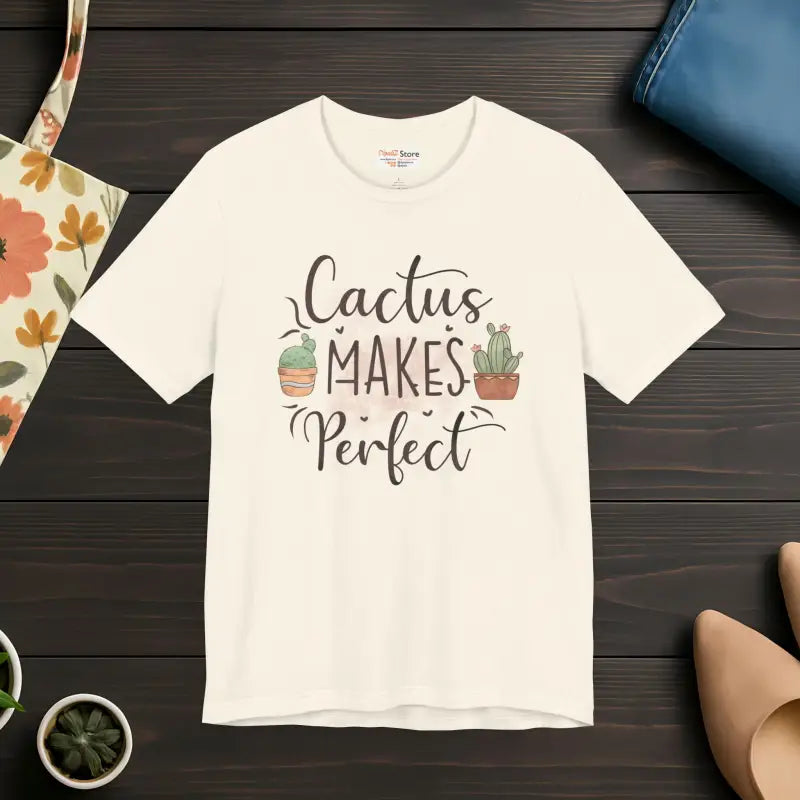 Cactus Makes Perfect Cotton Tee - Unisex Jersey Shirt - DipaliZ