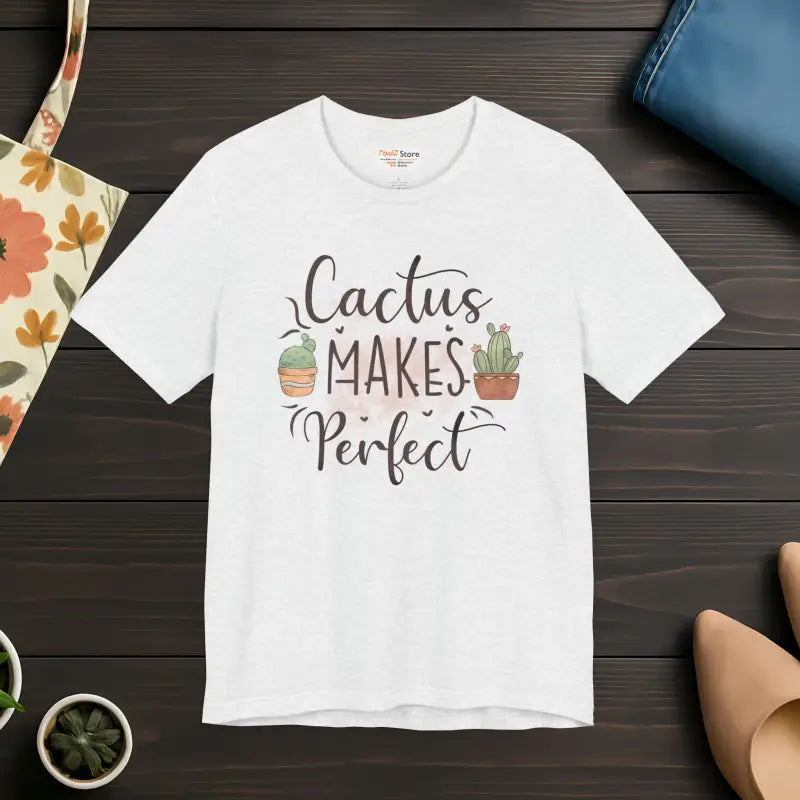 Cactus Makes Perfect Cotton Tee - Unisex Jersey Shirt - DipaliZ