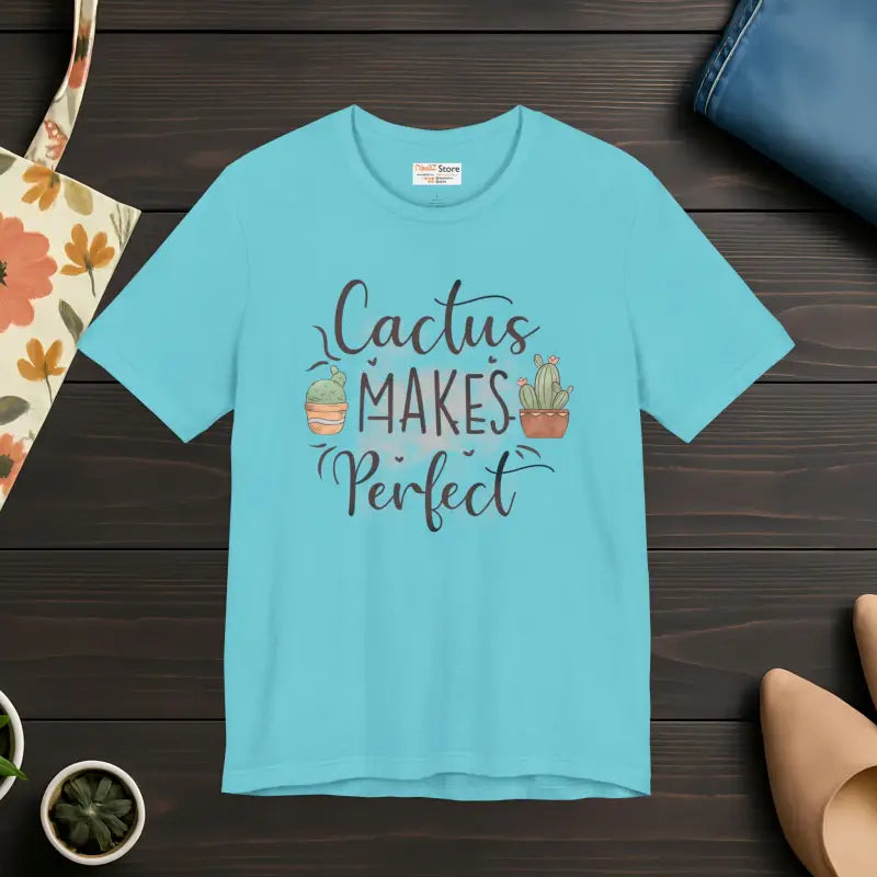 Cactus Makes Perfect Cotton Tee - Unisex Jersey Shirt - DipaliZ