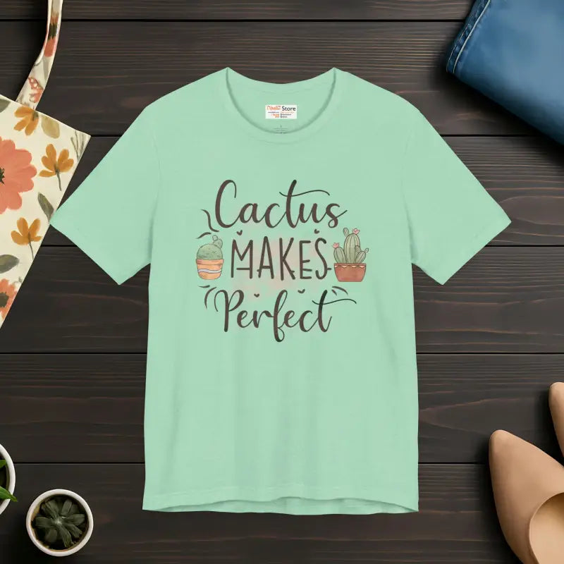 Cactus Makes Perfect Cotton Tee - Unisex Jersey Shirt - DipaliZ