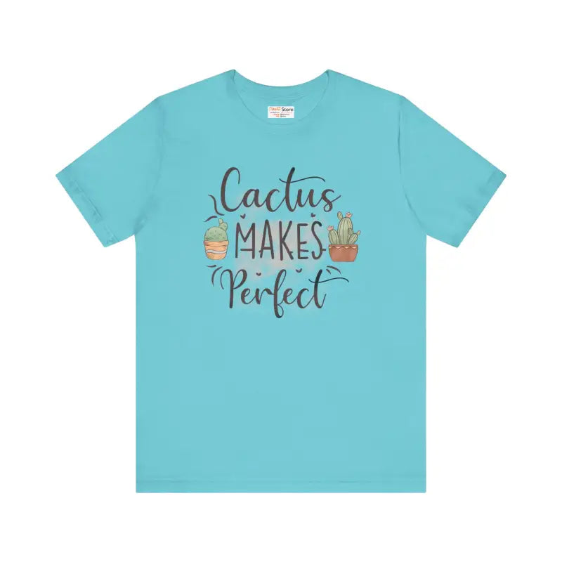 Cactus Makes Perfect Cotton Tee - Unisex Jersey Shirt - DipaliZ