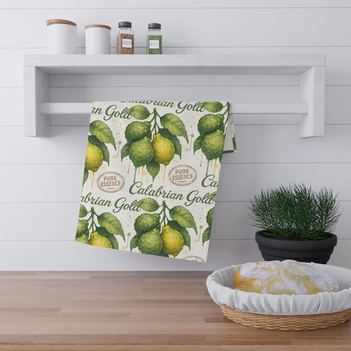 Lemon Tea Towels - Calabrian Gold Citrus Design - DipaliZ