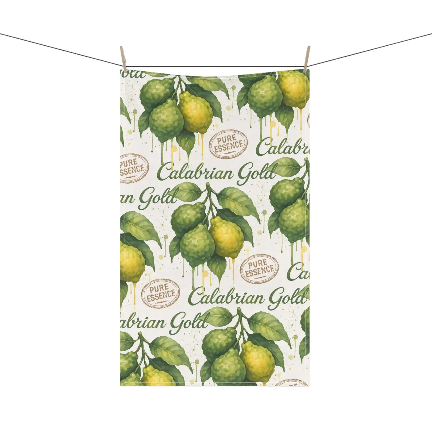 Lemon Tea Towels - Calabrian Gold Citrus Design - DipaliZ