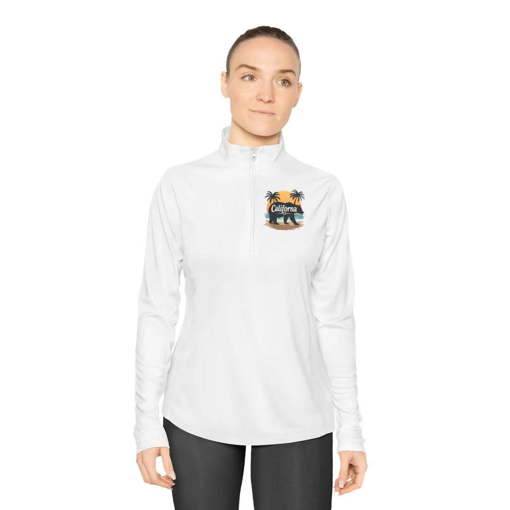 California Ladies Quarter Zip Pullover - Stylish Comfort - DipaliZ