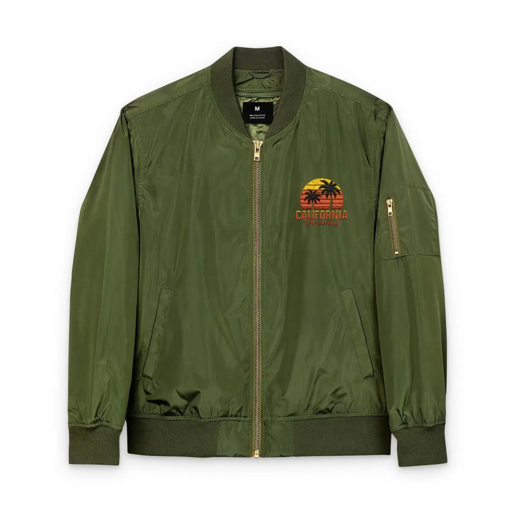 Premium California Travel Recycled Bomber Jacket - DipaliZ