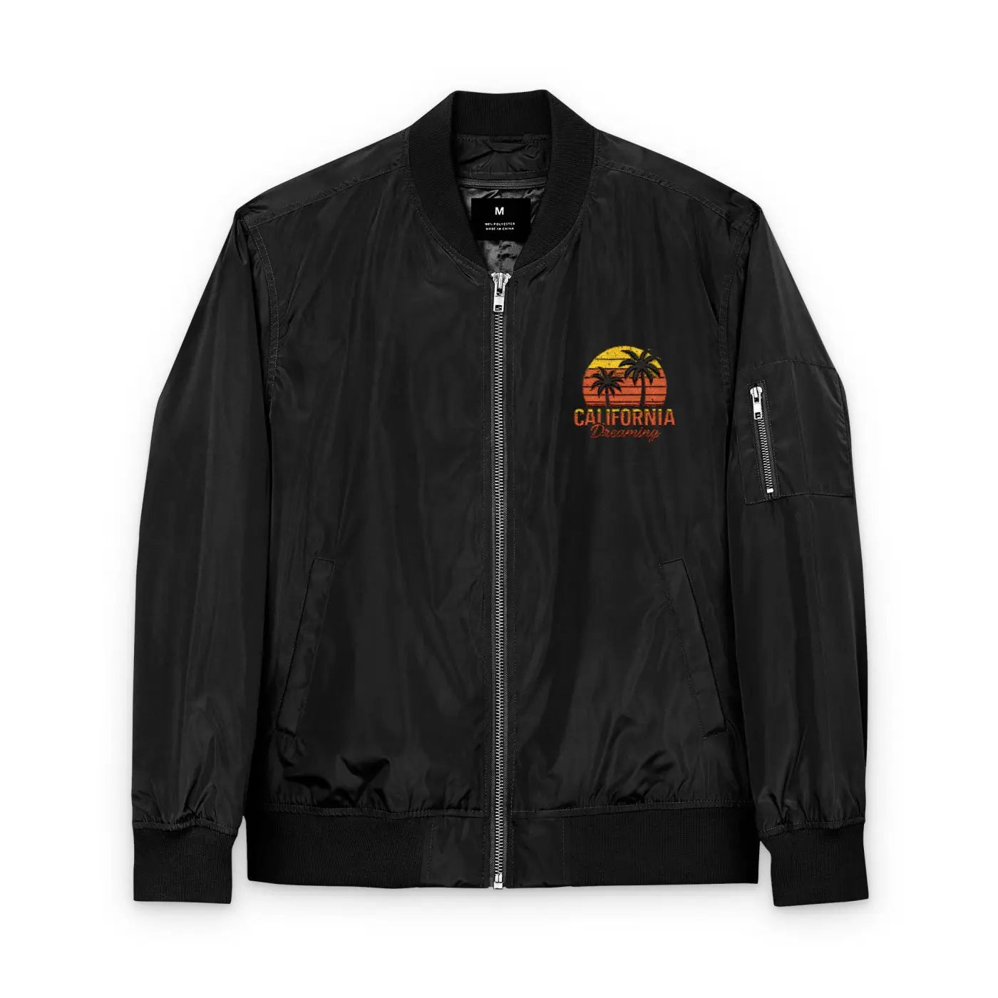 Premium California Travel Recycled Bomber Jacket - DipaliZ