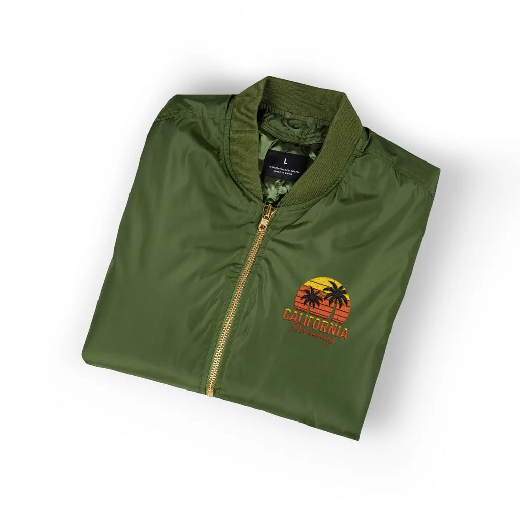 Premium California Travel Recycled Bomber Jacket - DipaliZ