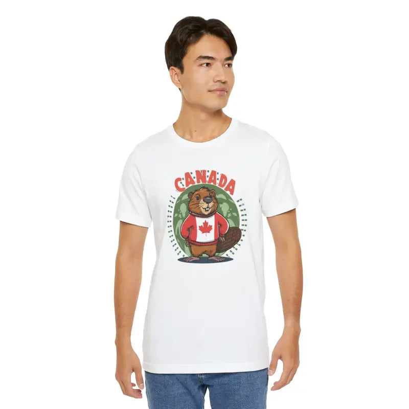 Canada Day Beaver Tee - Cozy Unisex Jersey - DipaliZ