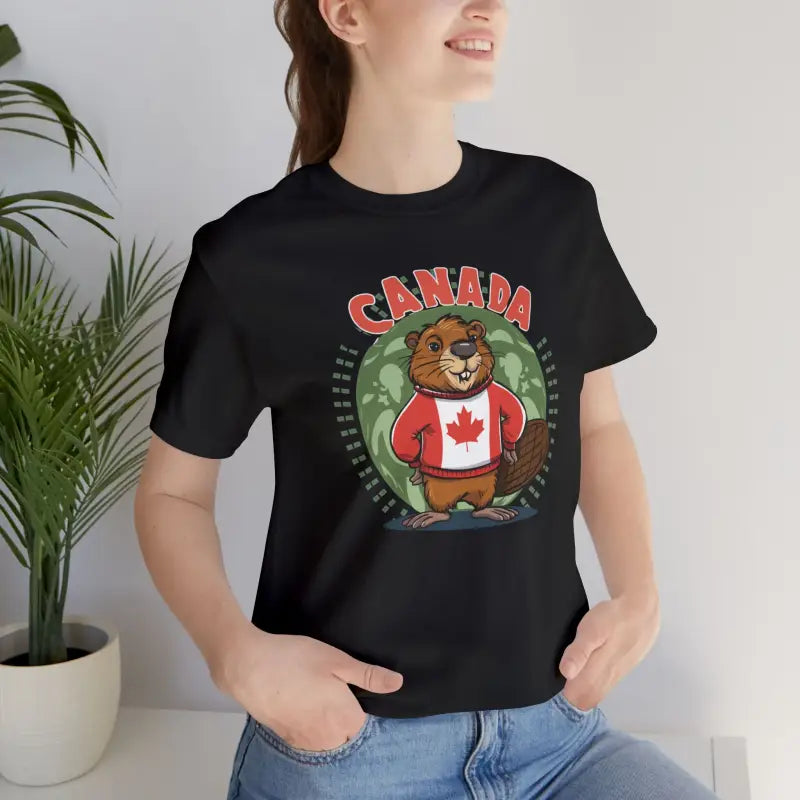 Canada Day Beaver Tee - Cozy Unisex Jersey - DipaliZ