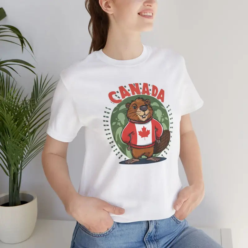 Canada Day Beaver Tee - Cozy Unisex Jersey - DipaliZ