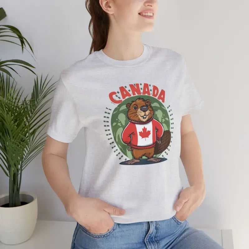 Canada Day Beaver Tee - Cozy Unisex Jersey - DipaliZ
