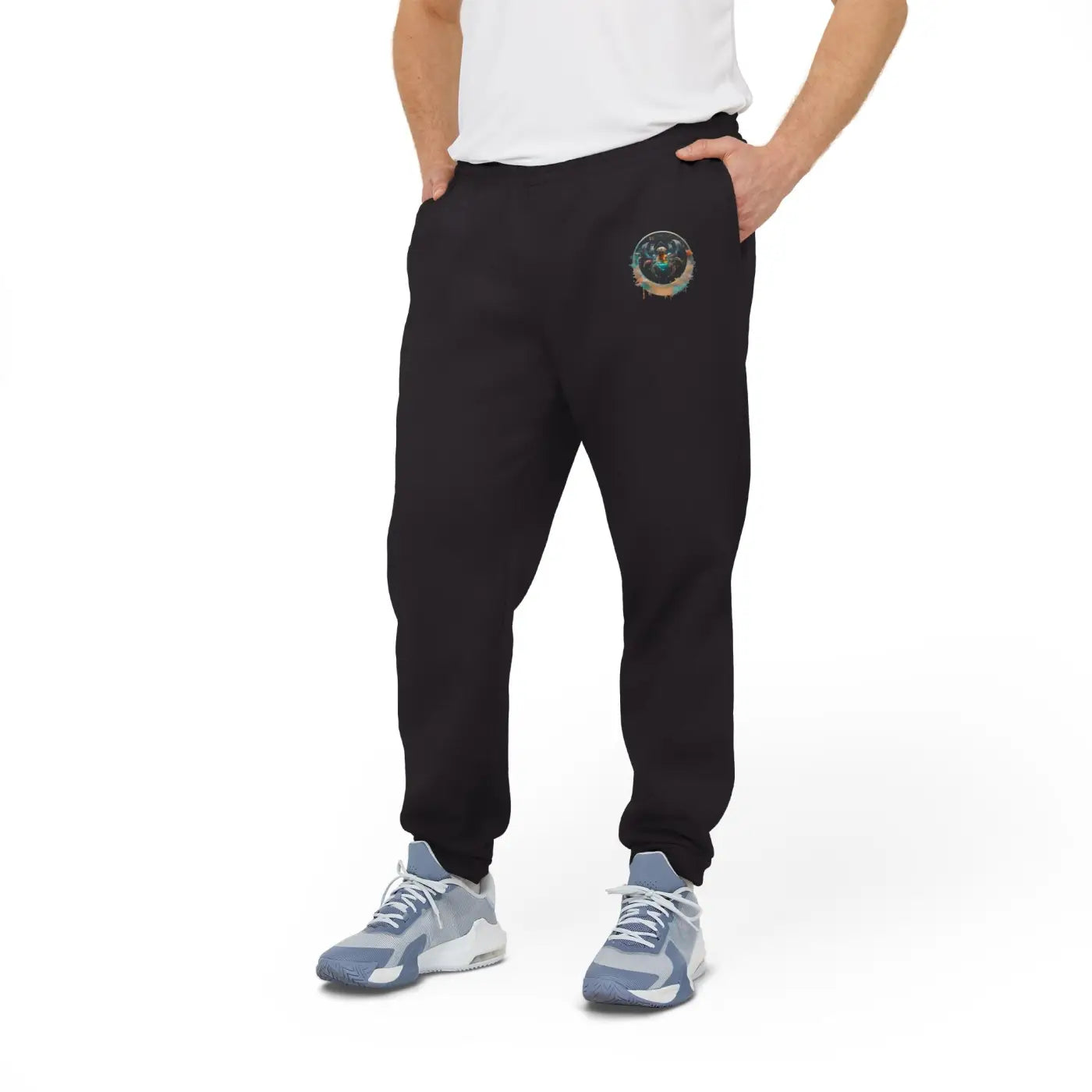 Cancer Zodiac Fleece Joggers - Dark Grey Heather Unisex - DipaliZ