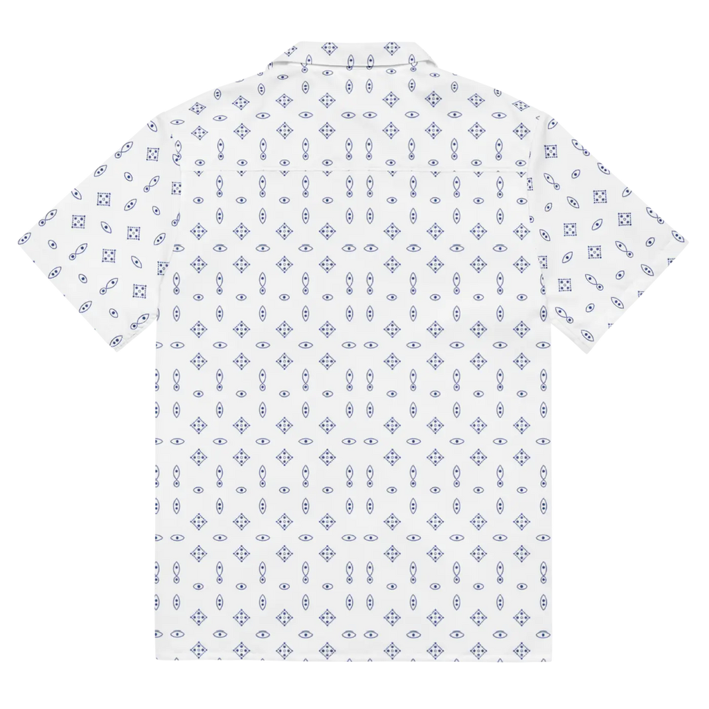 Capri Blue Foulard Unisex Button Shirt - Summer Vibes - DipaliZ