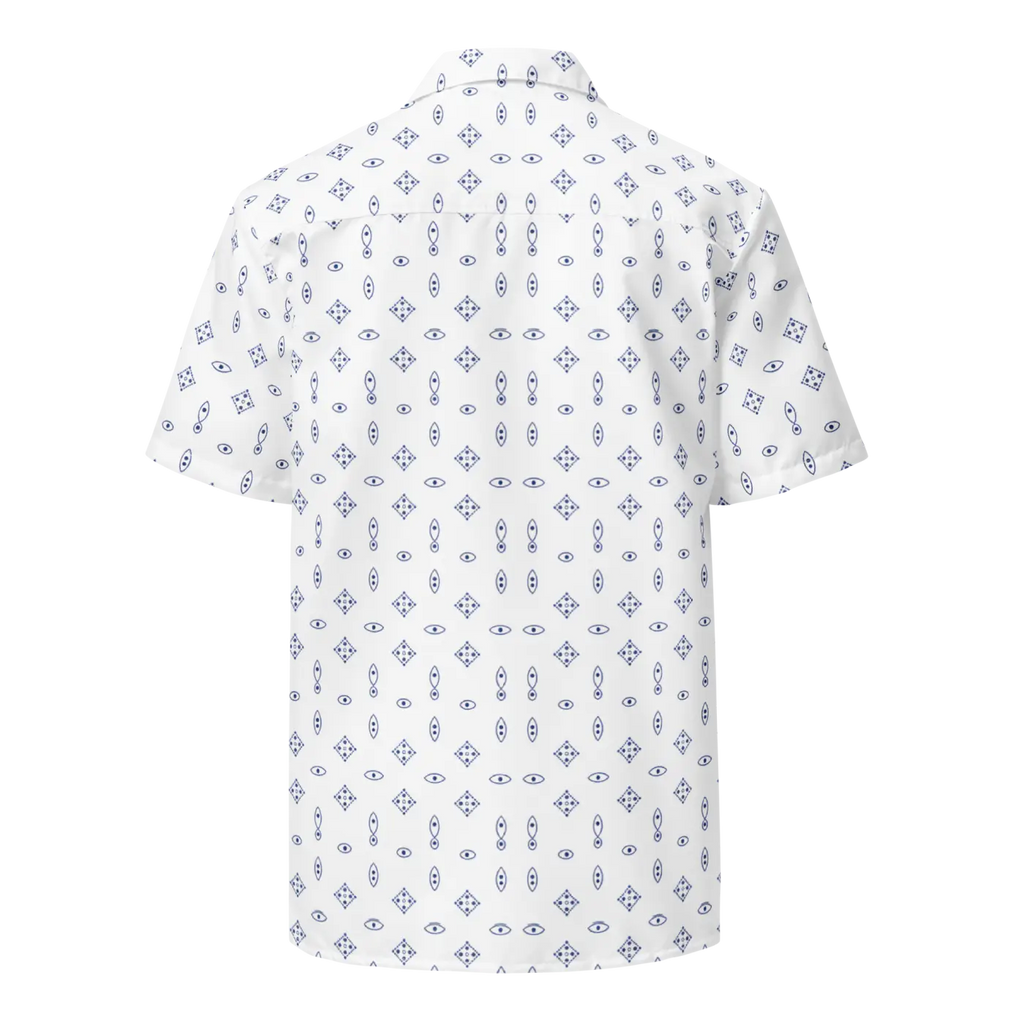 Capri Blue Foulard Unisex Button Shirt - Summer Vibes - DipaliZ