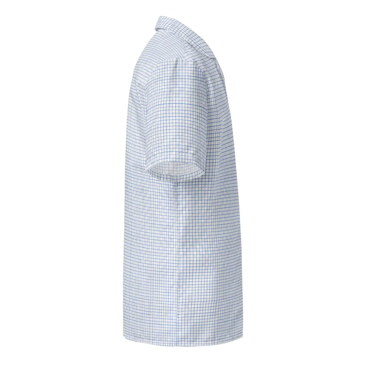 Capri Blue Graph Check Shirt - Lightweight Summer Style - DipaliZ