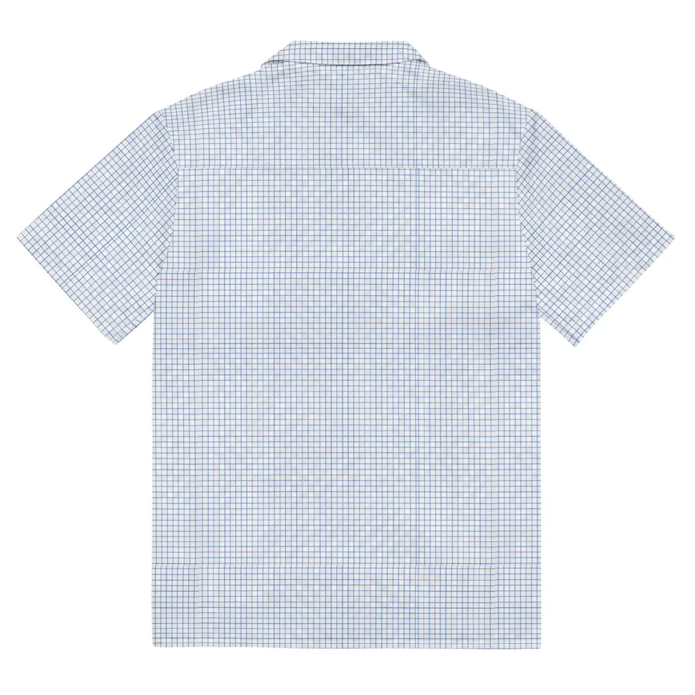 Capri Blue Graph Check Shirt - Lightweight Summer Style - DipaliZ