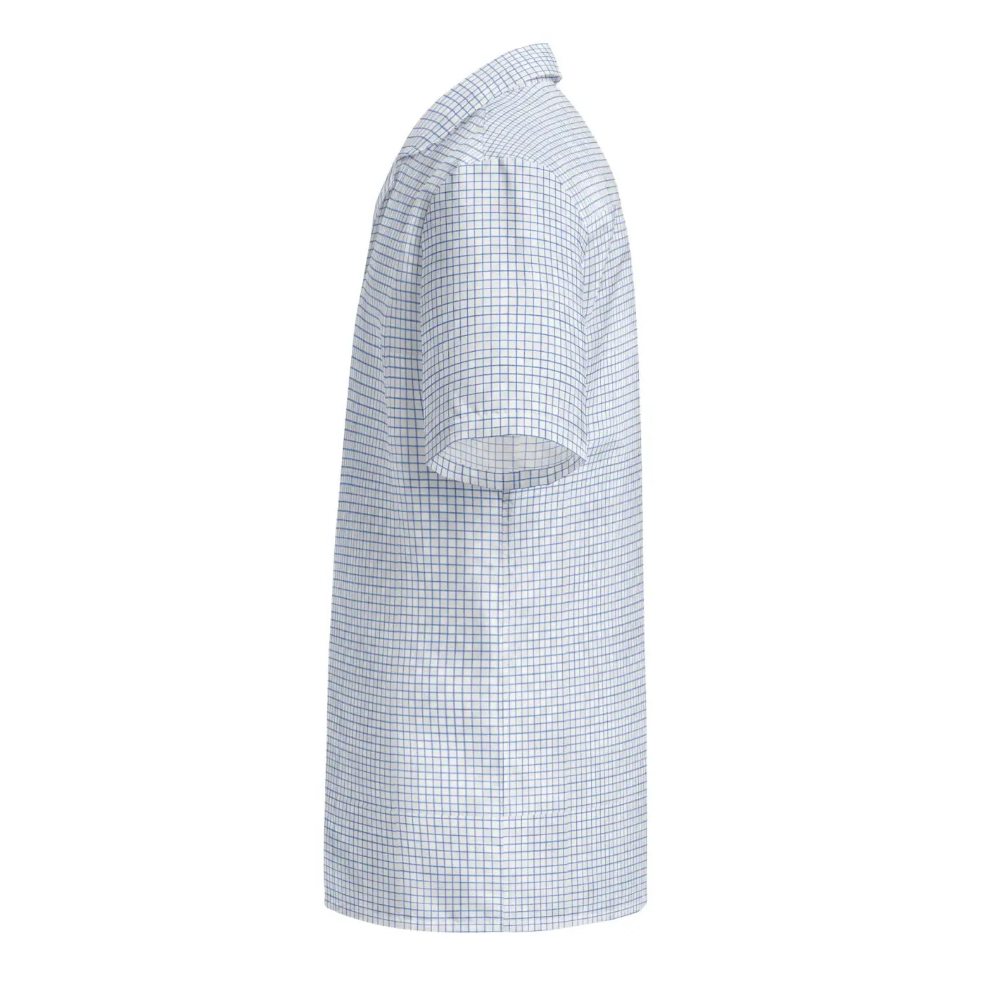 Capri Blue Graph Check Shirt - Lightweight Summer Style - DipaliZ