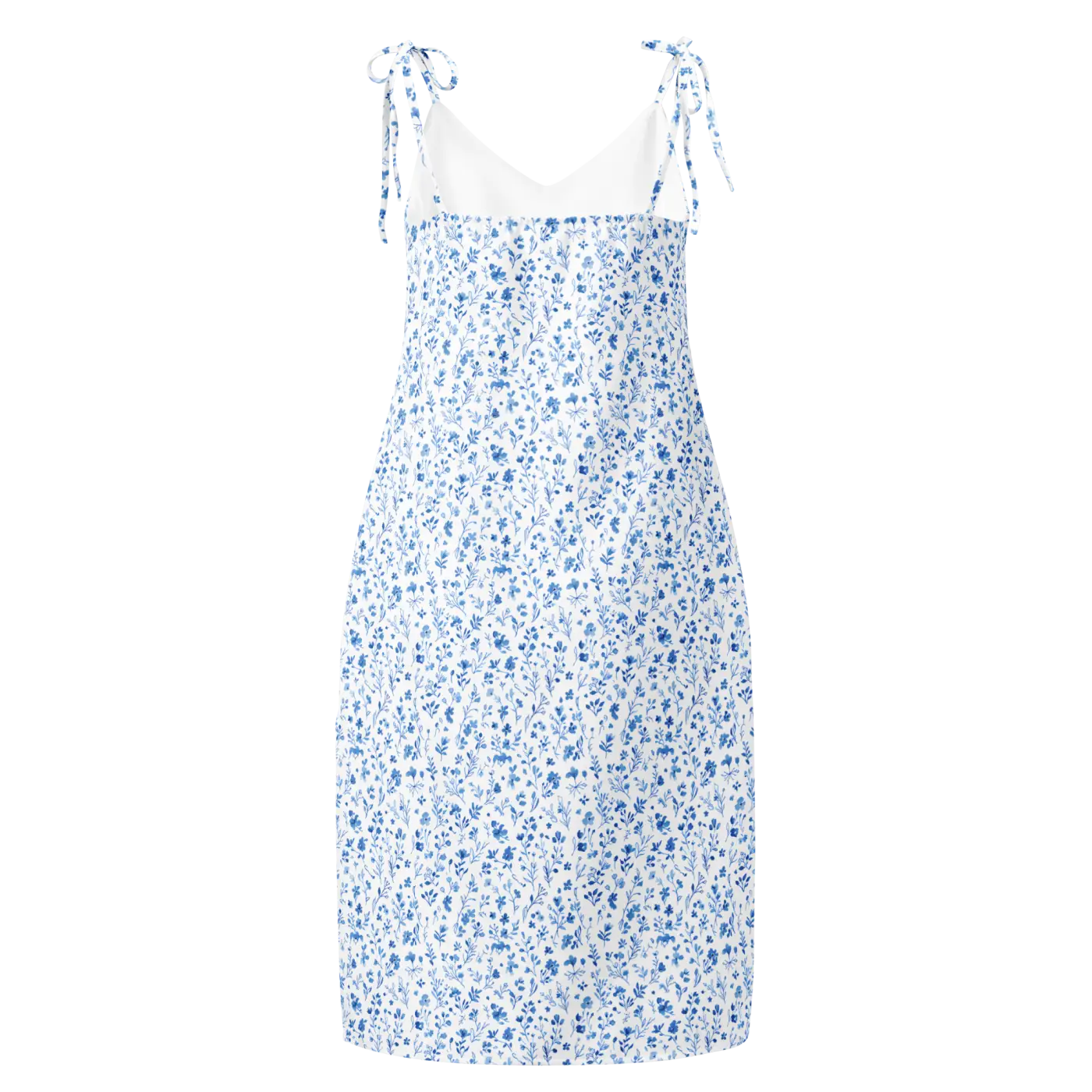 Floral Midi Dress - Capri Blue Breezy Tie-Strap - DipaliZ