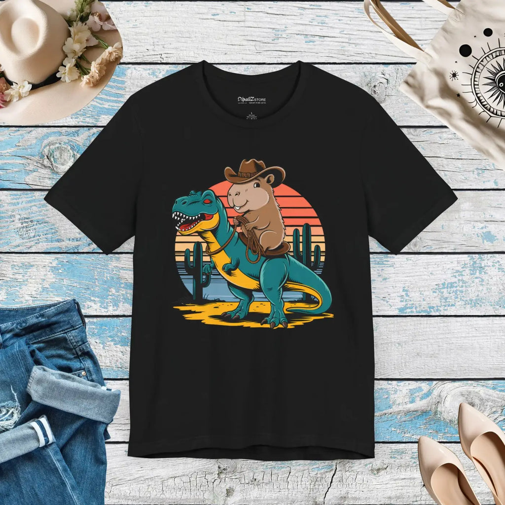 Capybara T-Rex Unisex Jersey Adventure Tee - DipaliZ