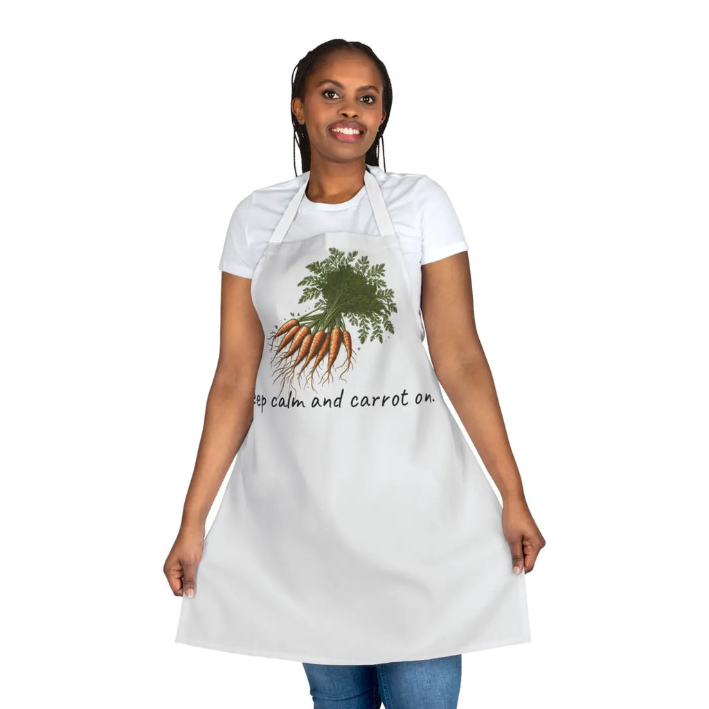 Stylish Apron - All-Over Carrot Print Tie-Back - DipaliZ