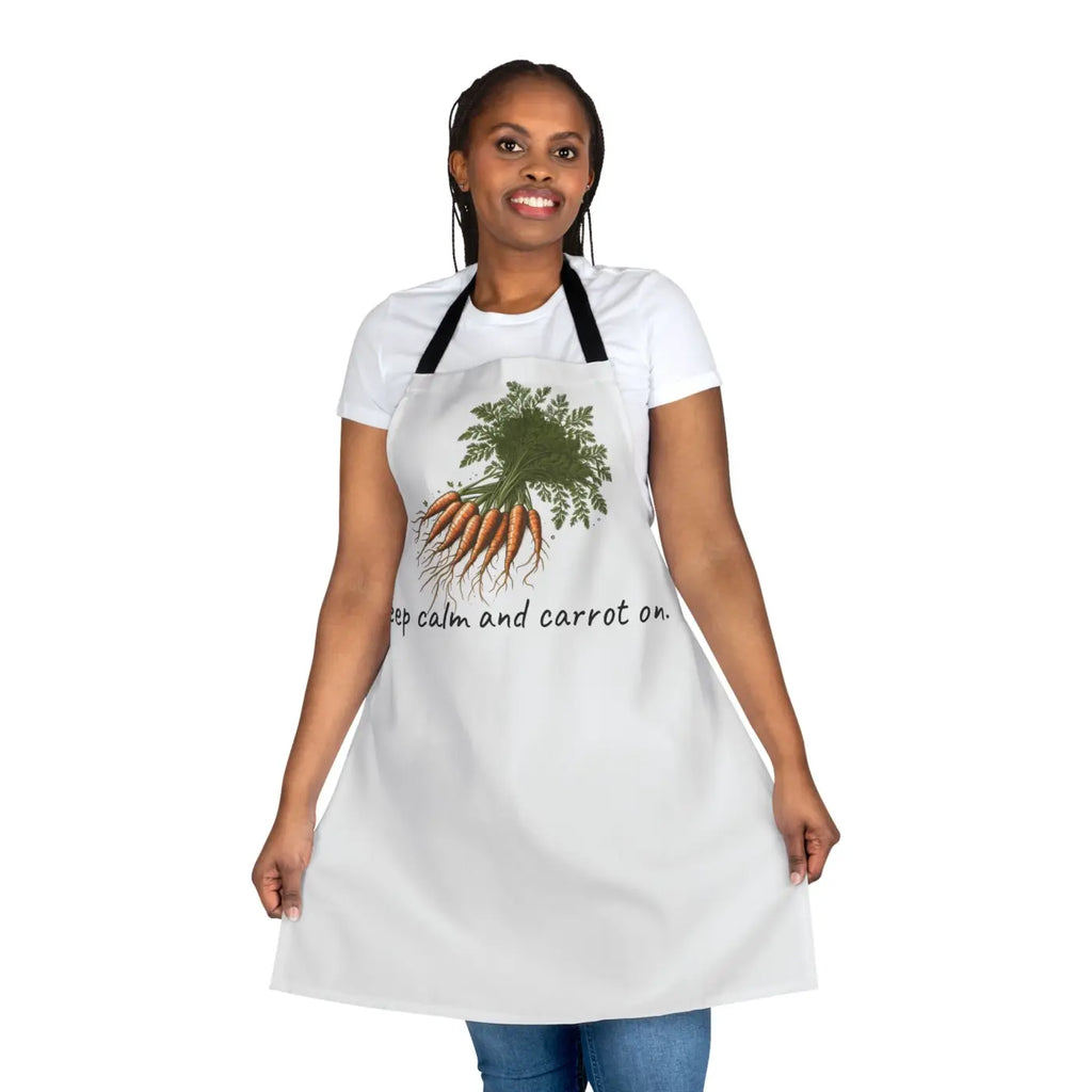 Stylish Apron - All-Over Carrot Print Tie-Back - DipaliZ