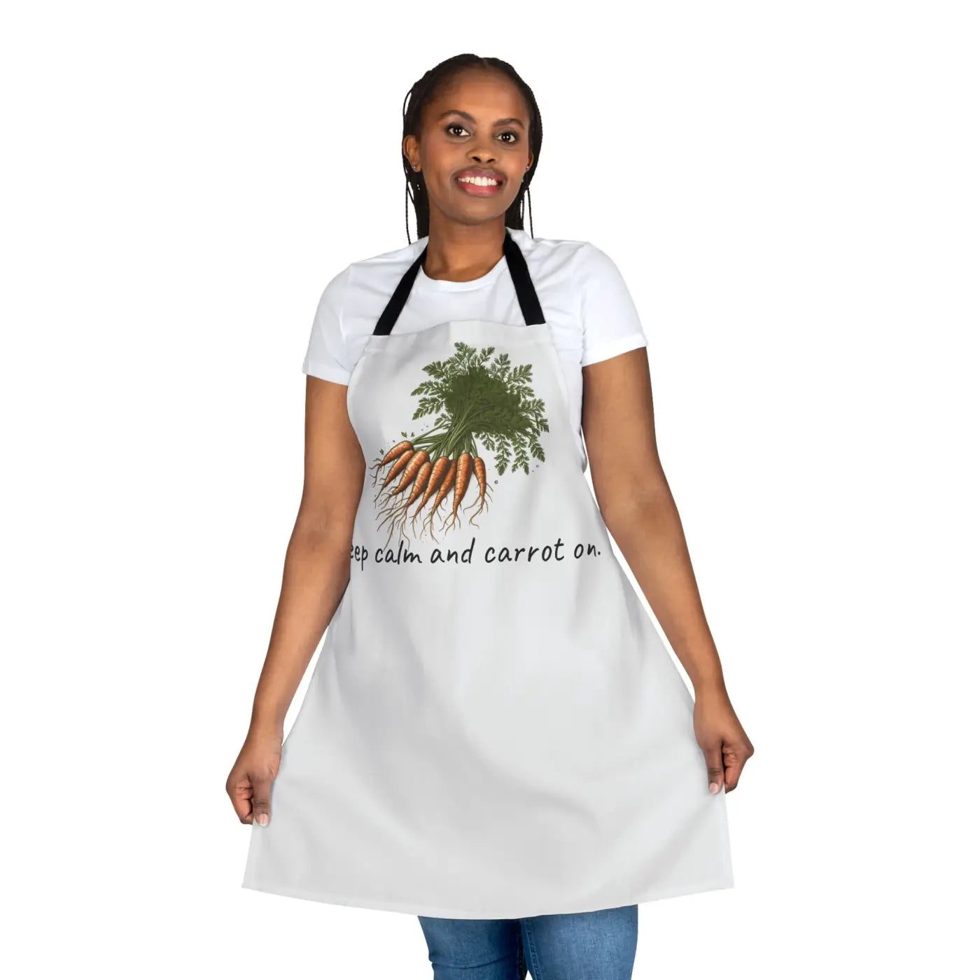 Stylish Apron - All-Over Carrot Print Tie-Back - DipaliZ
