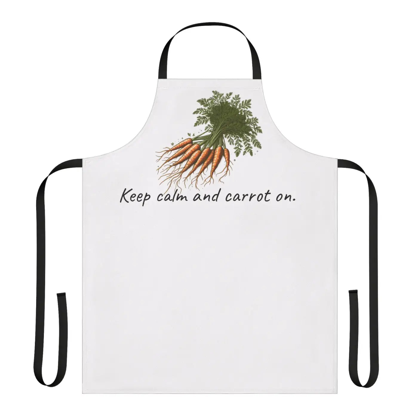 Stylish Apron - All-Over Carrot Print Tie-Back - DipaliZ
