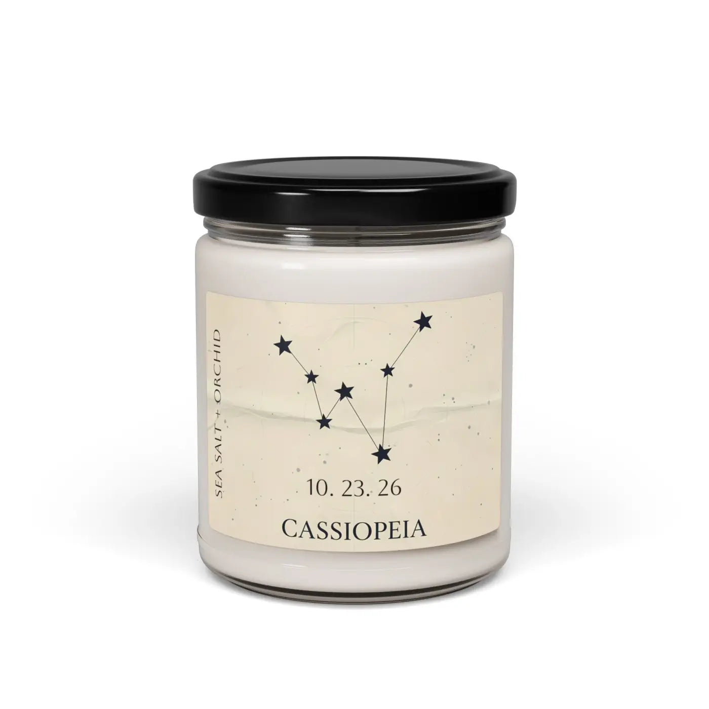 Personalized Constellation Soy Candle - Cassiopeia Design - DipaliZ