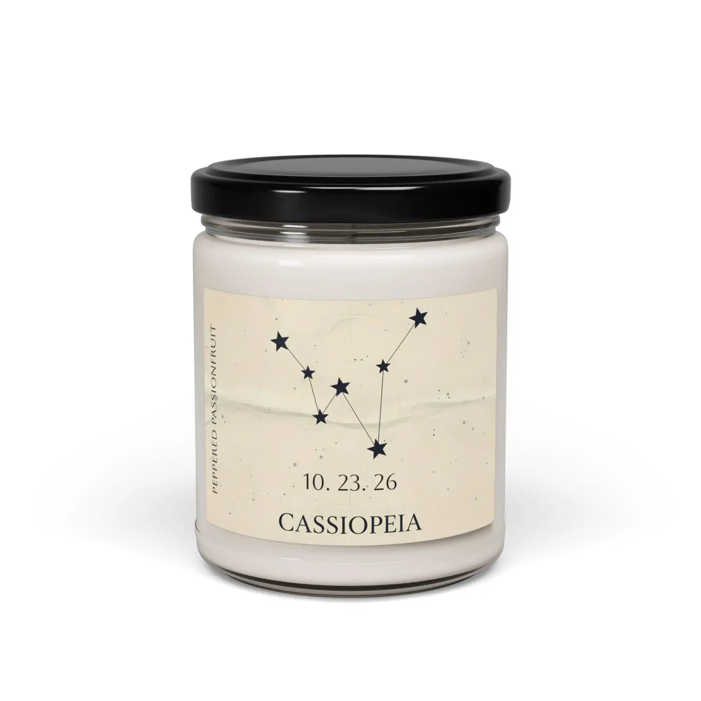 Personalized Constellation Soy Candle - Cassiopeia Design - DipaliZ