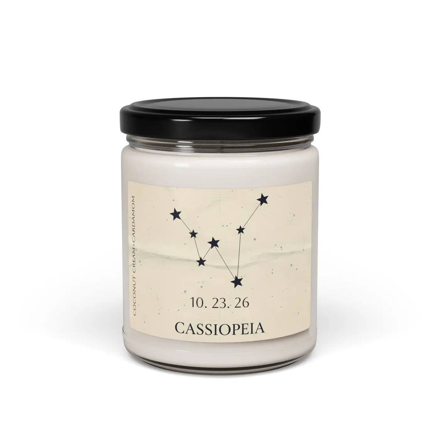 Personalized Constellation Soy Candle - Cassiopeia Design - DipaliZ