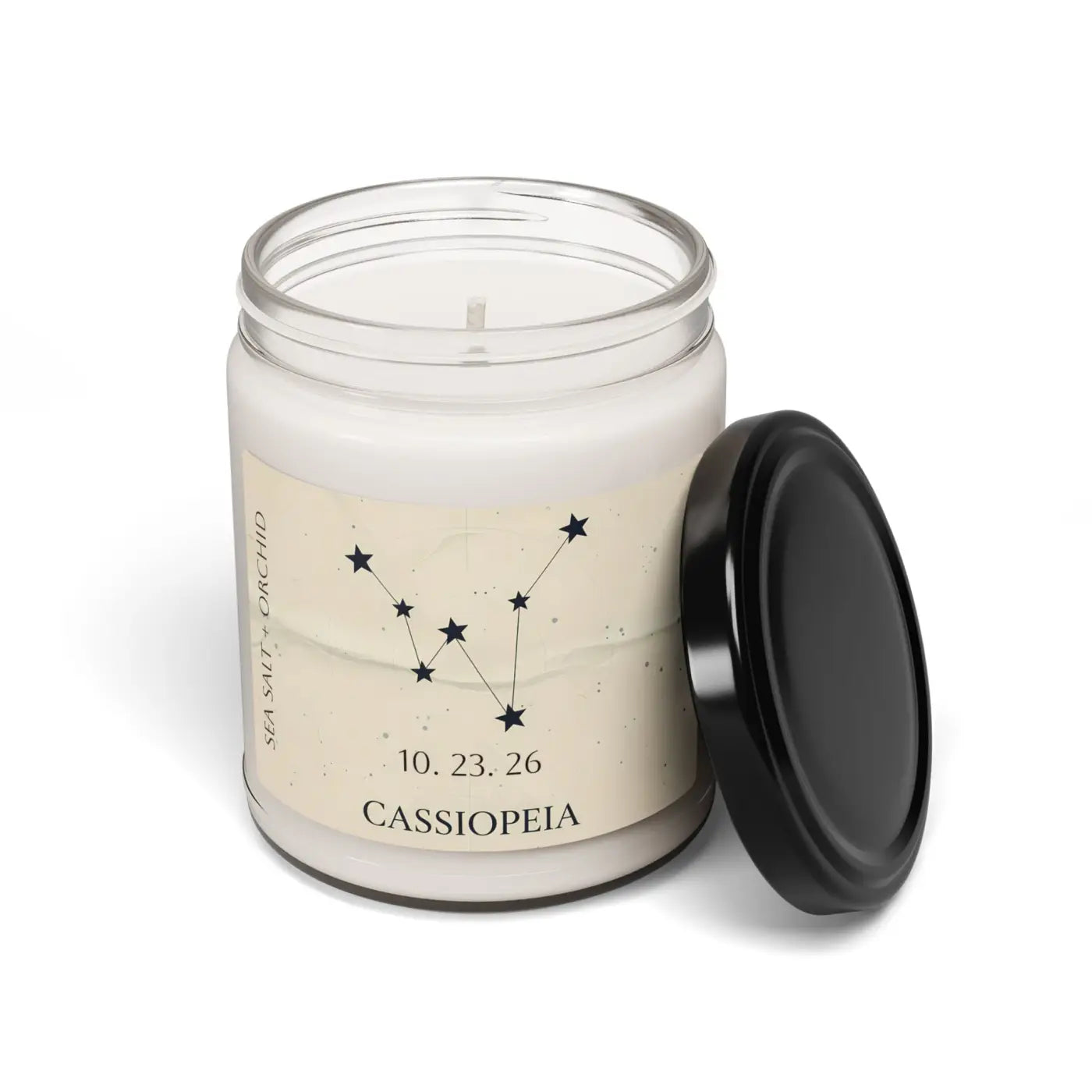 Personalized Constellation Soy Candle - Cassiopeia Design - DipaliZ
