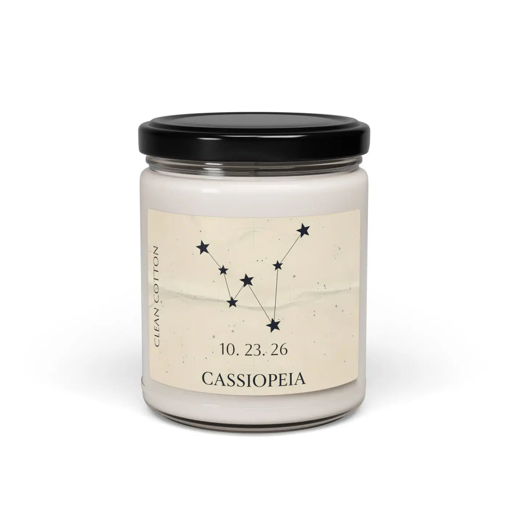 Personalized Constellation Soy Candle - Cassiopeia Design - DipaliZ