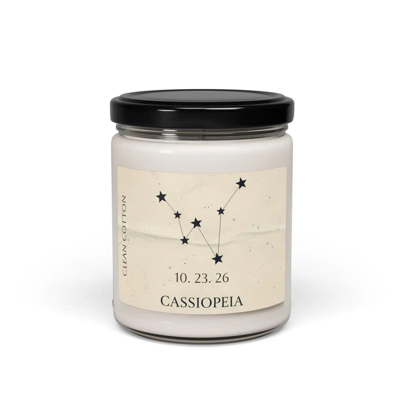 Personalized Constellation Soy Candle - Cassiopeia Design - DipaliZ