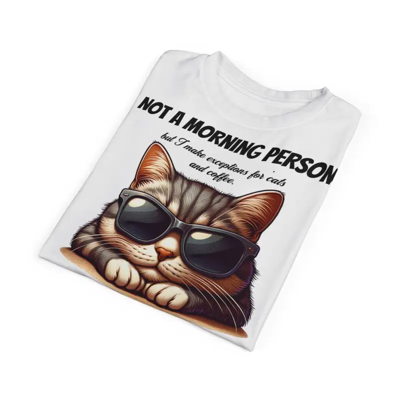 Cozy Coffee Unisex Tee - Not A Morning Person Polyester - DipaliZ