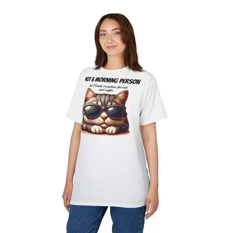 Cozy Coffee Unisex Tee - Not A Morning Person Polyester - DipaliZ