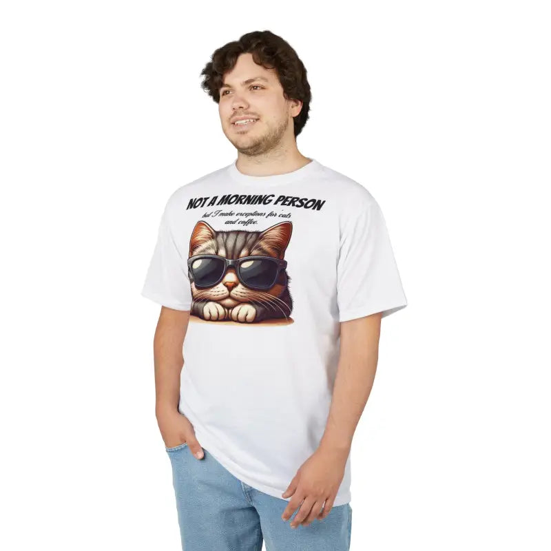 Cozy Coffee Unisex Tee - Not A Morning Person Polyester - DipaliZ
