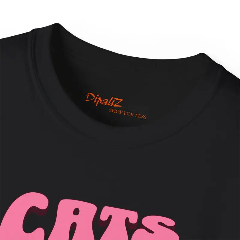 Ultra Cotton Tee - Cat and Coffee Lover Design - DipaliZ